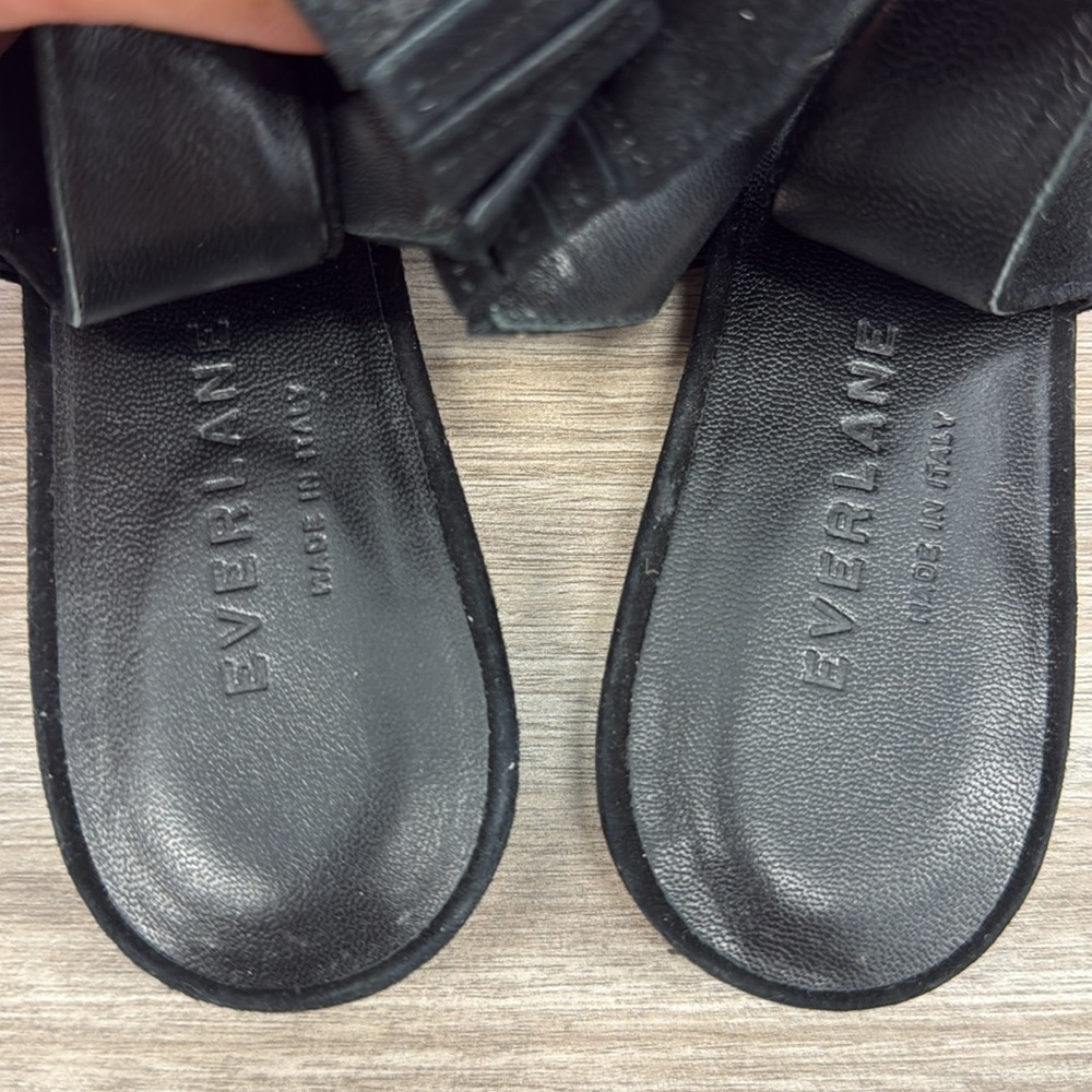 Everlane The V Slingback Black Suede Flats - Picture 4 of 4